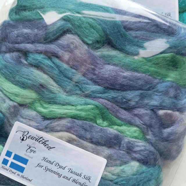Hand dyed Tussah Silk 25g