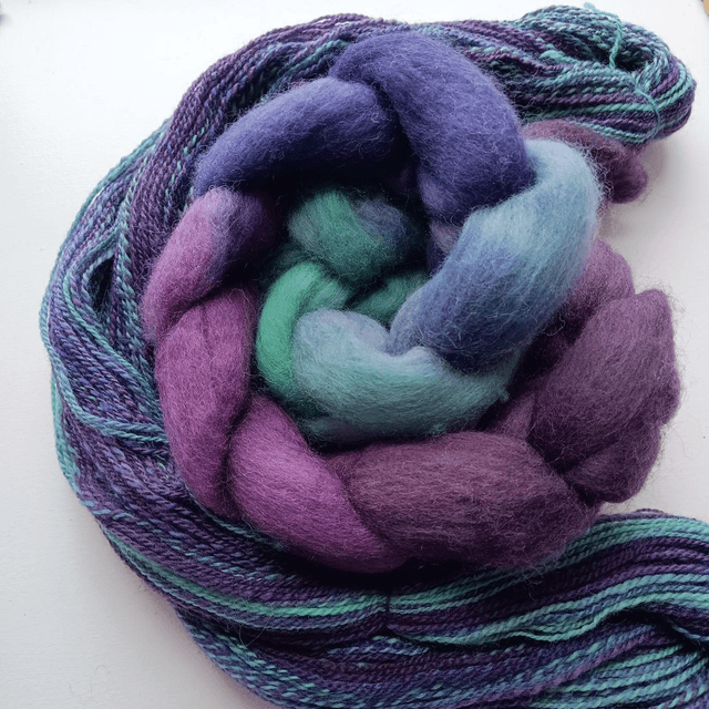 Hand dyed 70% Shetland/ 30% Silk