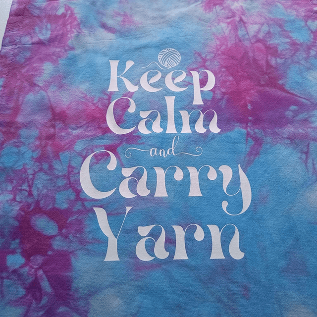 Keep calm and carry yarn shopper bag
