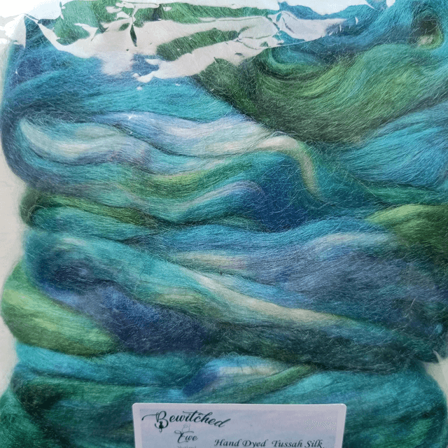 Hand dyed Tussah Silk 25g