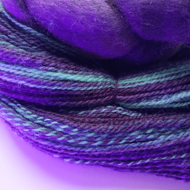 Hand dyed 70% Shetland/ 30% Silk
